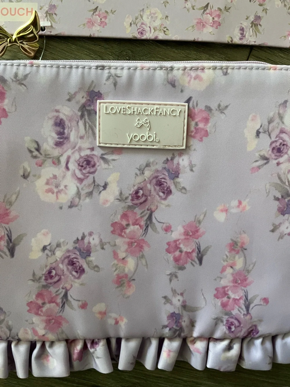 NWT Target x LoveShackFancy Girls Floral Ruffle Pouch, Pen and Eraser Bundle